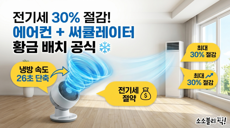  전기세 반값 도전! 써큘레이터 200% 활용 배치법