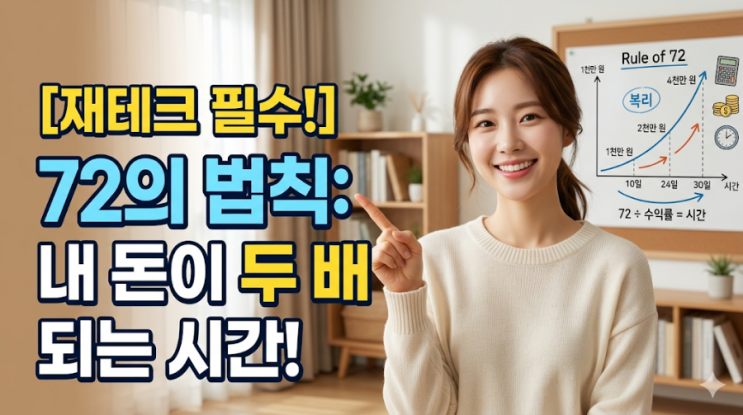  [재테크 기초] 내 돈이 두 배 되는 시간, '72의 법칙' 하나로 끝내기