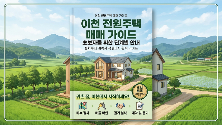  초보자를 위한 이천 전원주택 구매 가이드: 절차부터 계약서 작성까지