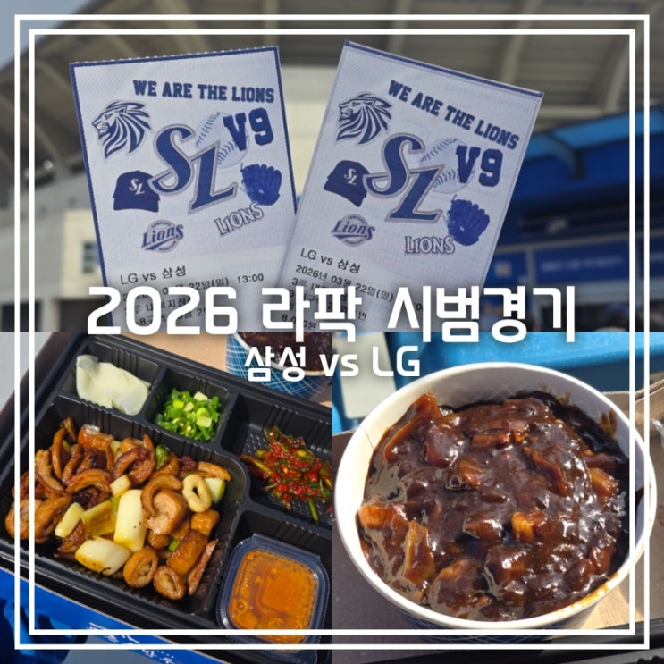  대구 삼성라이온즈파크 || 2026 시범경기 삼성vsLG 라팍 3루 내야석 연막창 웨이팅