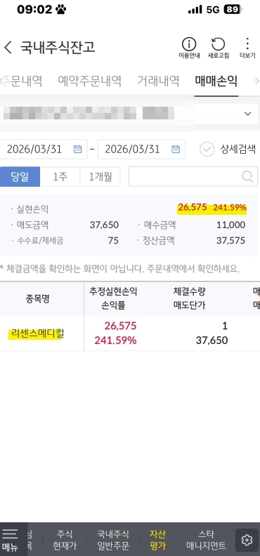  리센스메디컬 상장일 실전 매도 후기 (feat. 치킨값 방어 성공 )