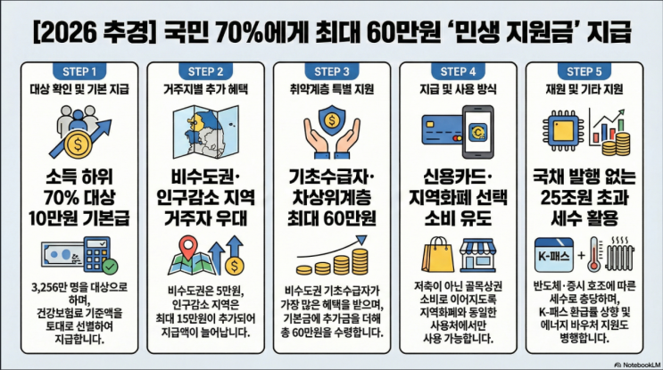  2026년 중동발 추경 지원금, 나는 얼마를 받을 수 있을까요?