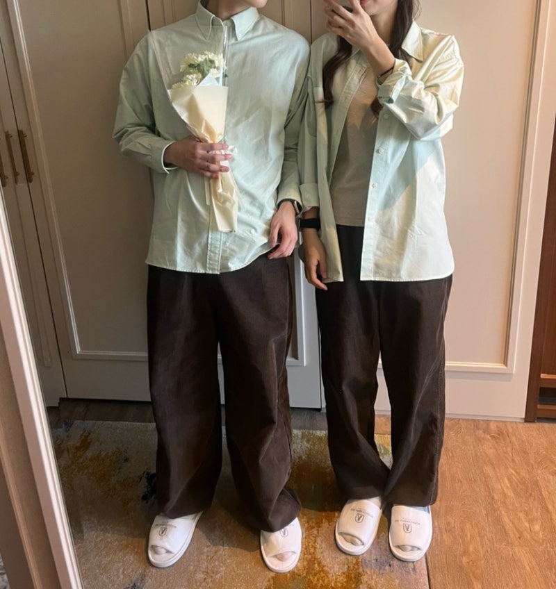 유니클로 JW ANDERSON 옥스포드 오버사이즈 셔츠 커플룩 리뷰 / 커플룩 추천 / 봄 셔츠 추천