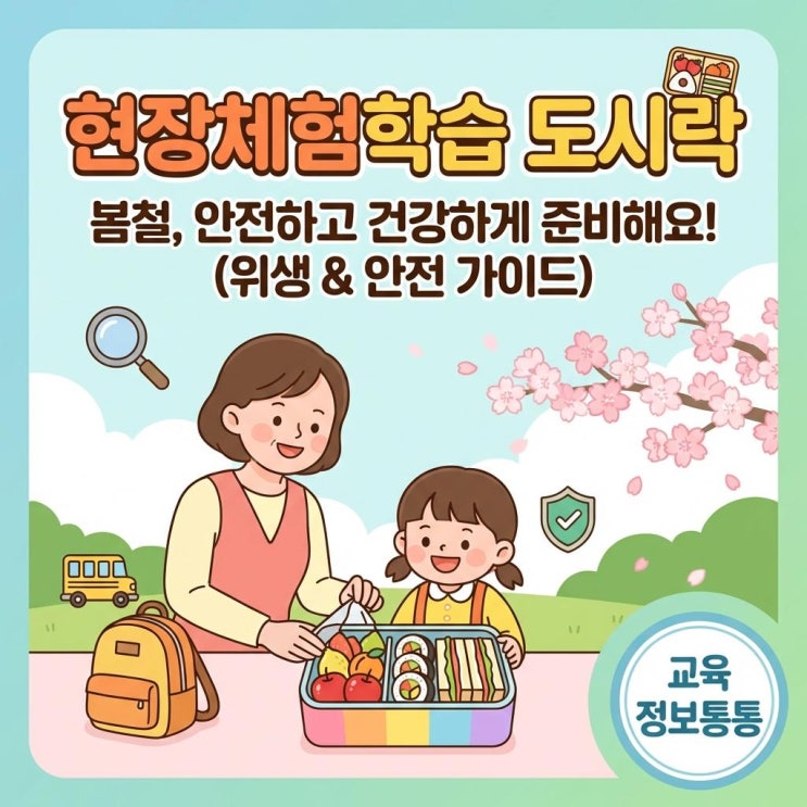  유초등 봄철 소풍 준비! 현장체험학습 도시락 위생 가이드 및 학생 안전 관리 수칙