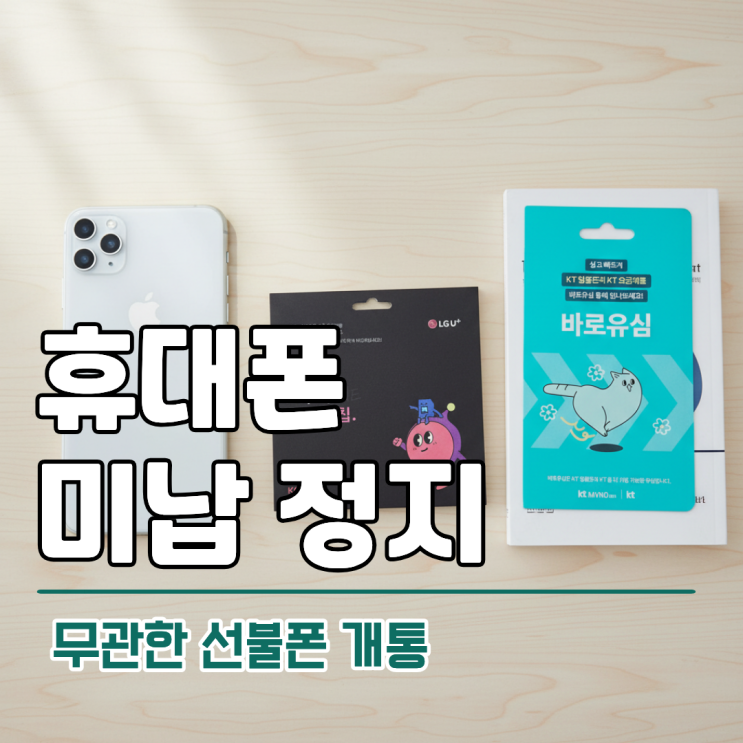  휴대폰 미납 정지 무관한 선불폰 개통 방법 공유