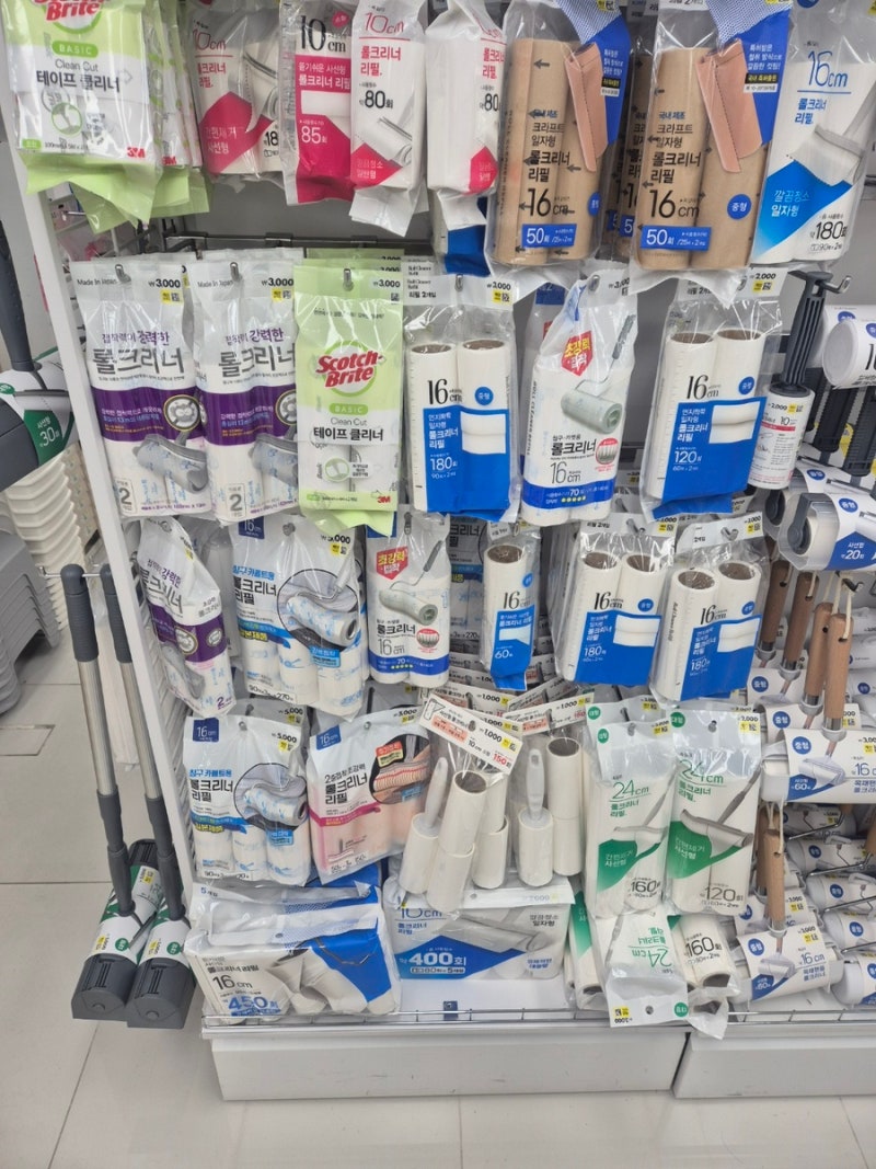 다이소 2중접착 초강력 롤크리너 리필 가성비 돌돌이 추천 후기