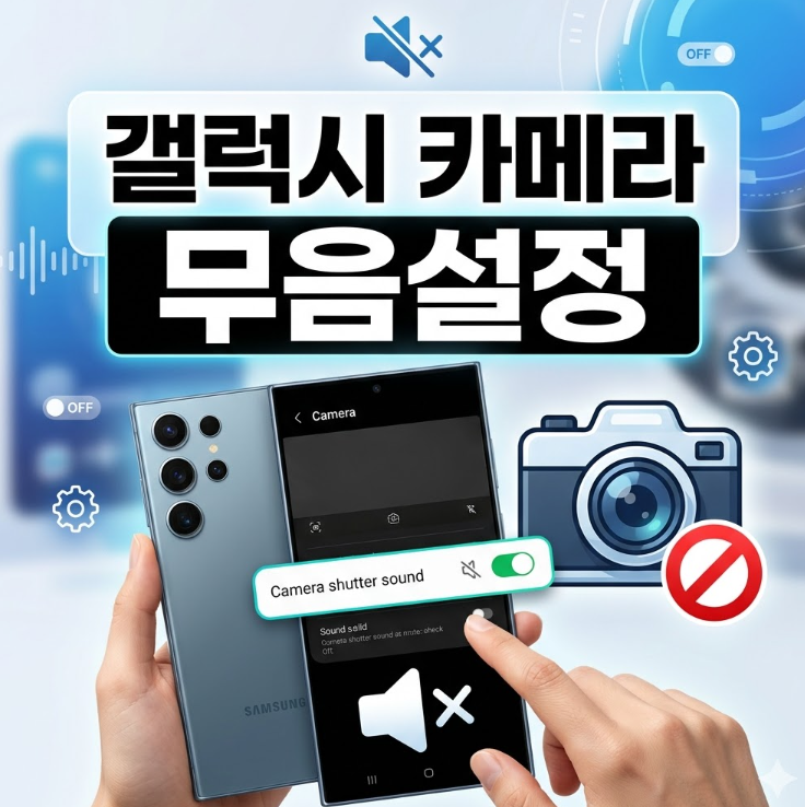 갤럭시 카메라 무음 설정 되나? 한국 기종 실제 되는 방법 총정리