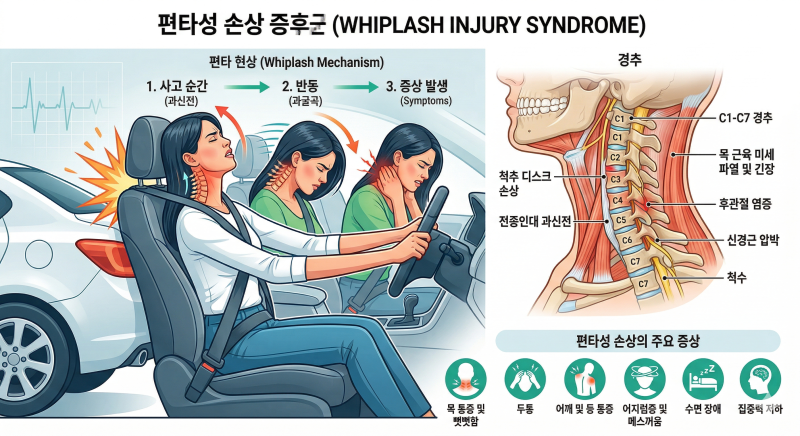 교통사고 후유증의 과학적 원인과 치료 골든타임, 강서구 야간진료한의원