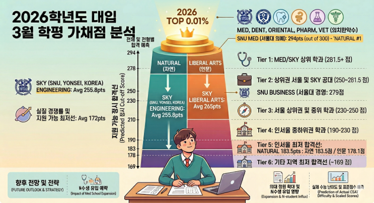  "2027 대입 정시선 요동, 의대 열풍과 SKY 합격선 어디까지 올라가나?"