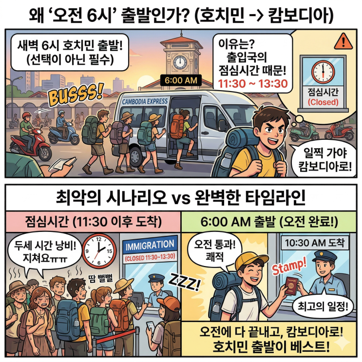  목바이 90일 비자런: 호치민 새벽 출발 점심 전 돌아오는 방법