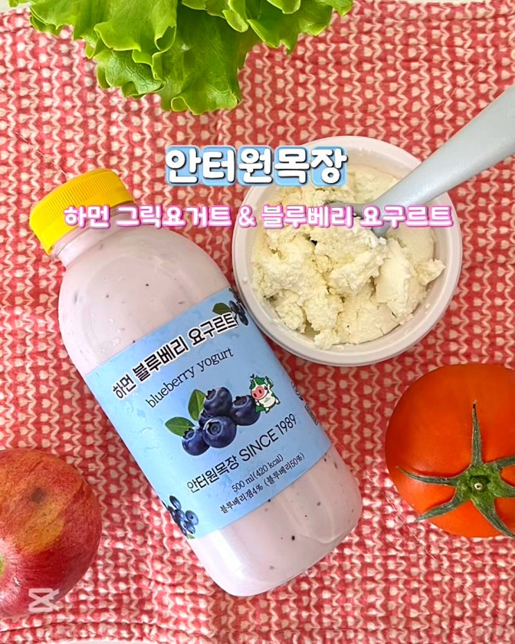  저지방 고단백 그릭요거트 과일수제요거트 안터원목장 하먼치즈 무항생제 단백질간식 후기