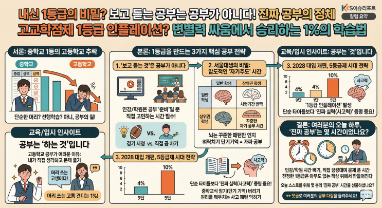  "서울대생 vs 보통 학생, 공부 시간은 비슷한데 결과가 다른 '결정적 이유'"