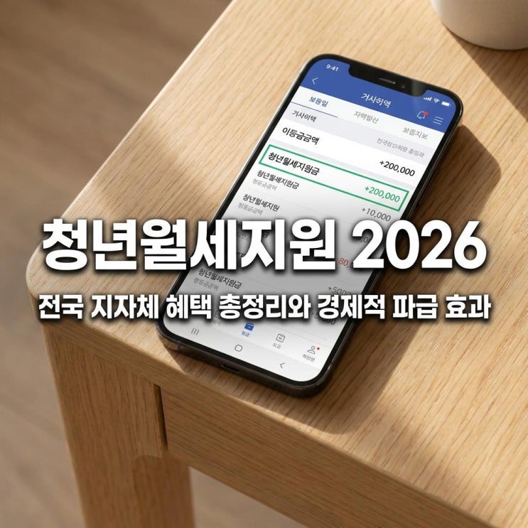  청년월세지원 2026 전국 지자체 혜택 총정리와 경제적 파급 효과 완벽 분석