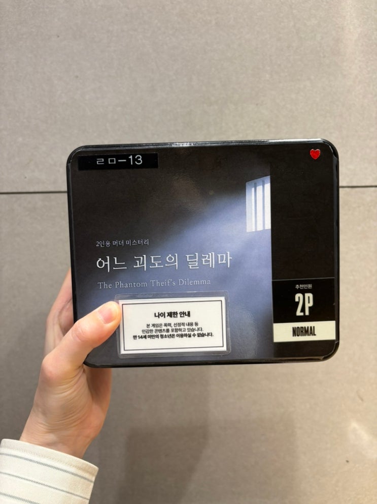  2인용 머더미스터리 어느 괴도의 딜레마 #미스터리게임즈 @레드버튼 강남점