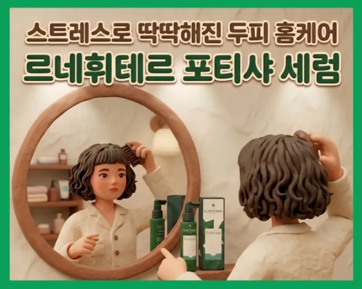  르네휘테르 포티샤 세럼 두피 관리 | 스트레스로 딱딱해진 두피 홈케어