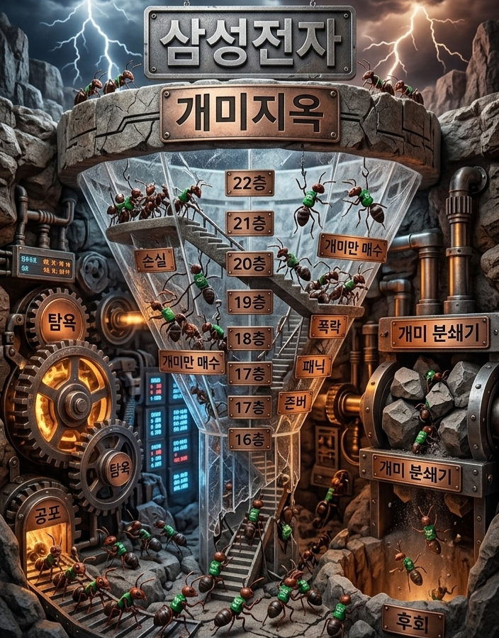  삼성전자가 약 14조5천억 원 규모 자사주 소각으로 주가 하락 막는 중 개미지옥
