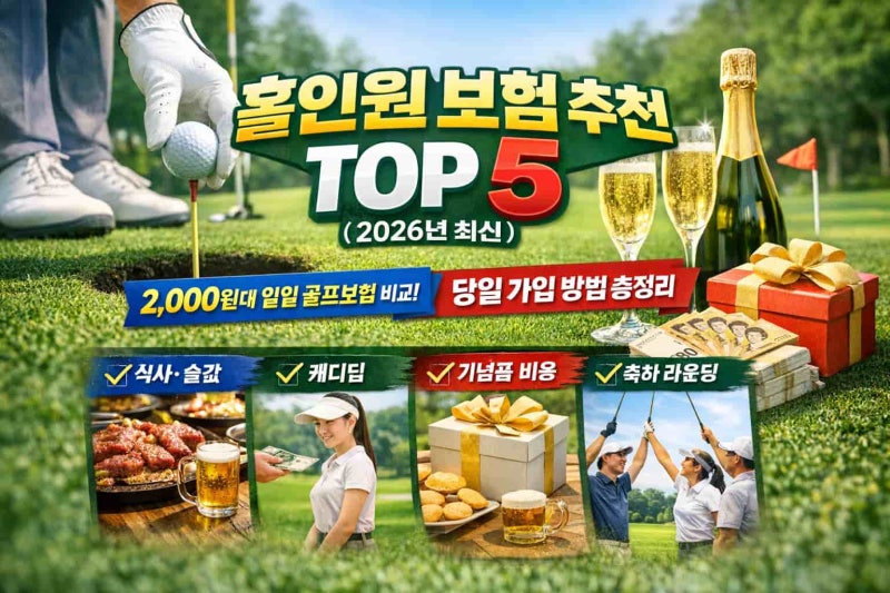 홀인원 보험 추천 TOP 5: 2,000원대 일일 골프보험 비교 및 당일 가입 (최신)