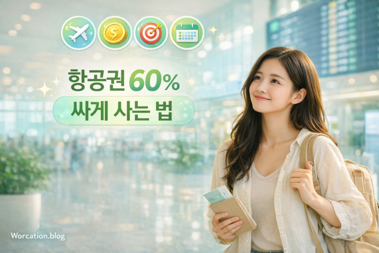  항공권 절약 - 비수기+얼리버드, 이 조합으로 60% 아꼈어요