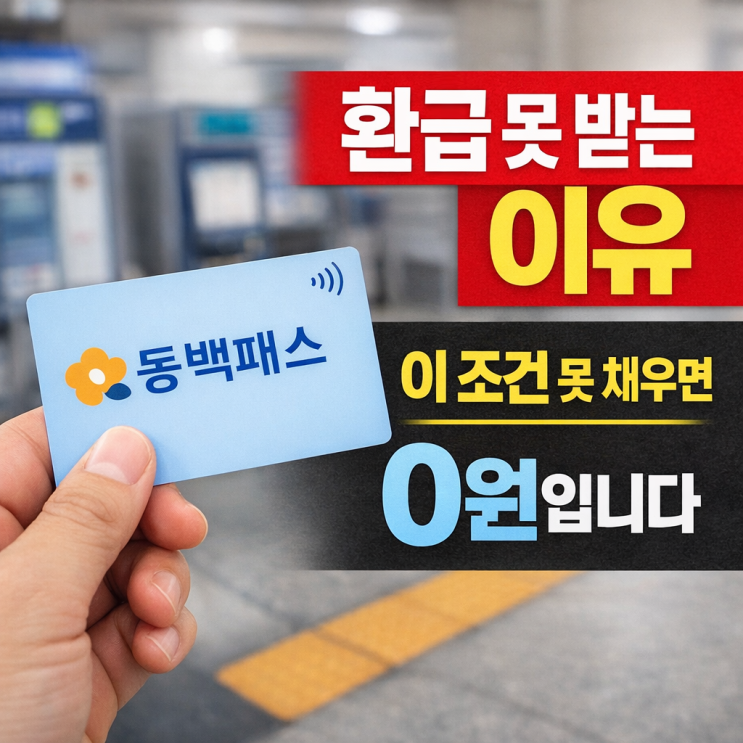  동백패스 환급금 신청방법, 환급 조건, 지급일, K패스 차이까지 쉽게 설명