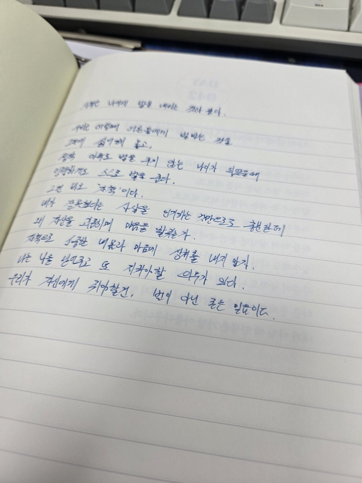  [100일 필사노트] 자책은 나에게 벌을 내리는 것과 같다.