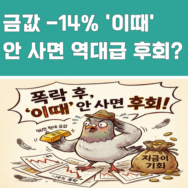  14% 증발 오늘의 금시세, 96만 금값 '이때' 안 사면 후회