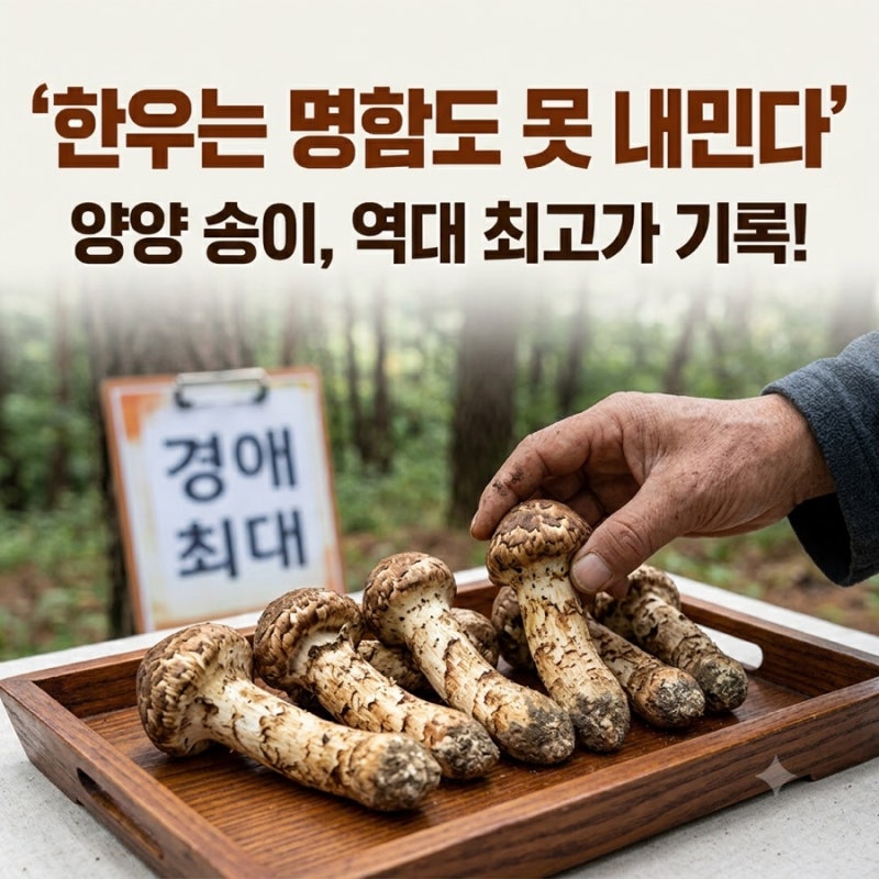 "한우는 명함도 못 내민다"… 양양 송이의 비밀