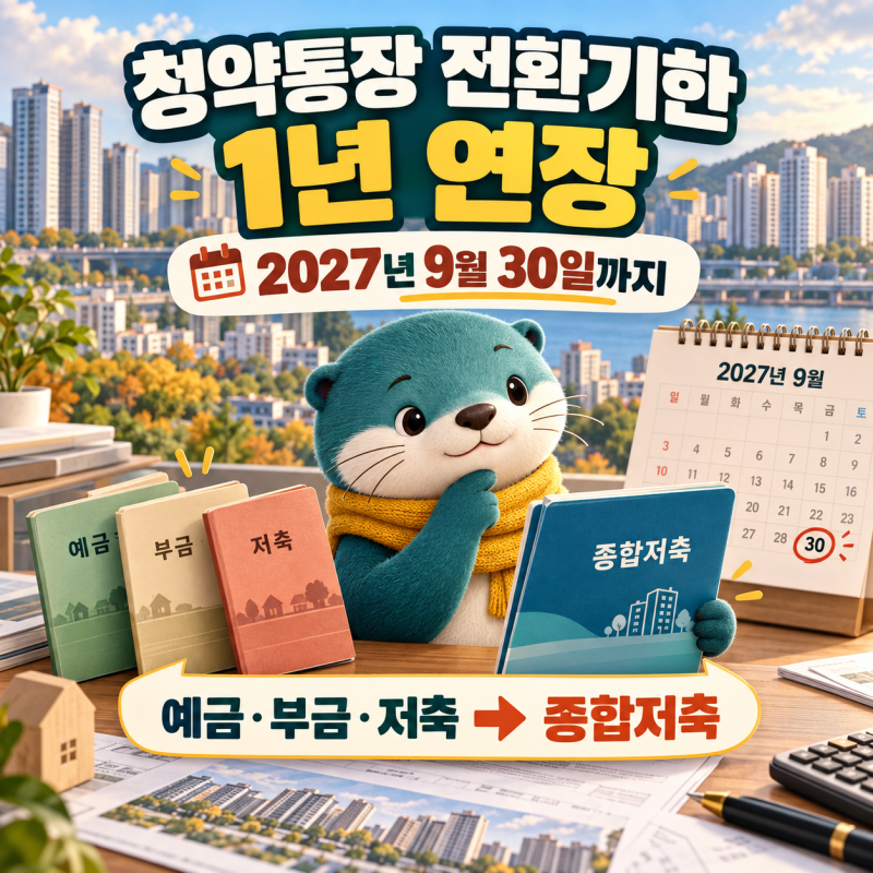 청약통장 예·부금 그대로 두면 손해?｜주택청약종합저축 전환기한 1년 연장