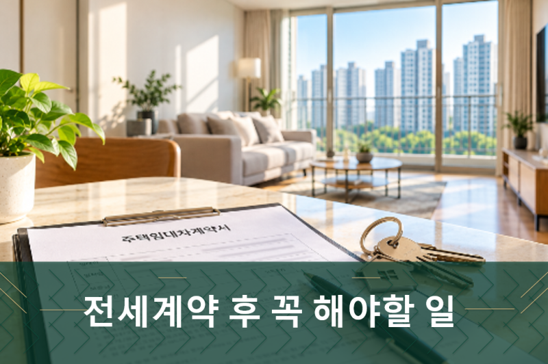 전세계약 후 꼭 해야 할 일｜전입신고·확정일자·임대차신고 한 번에 정리