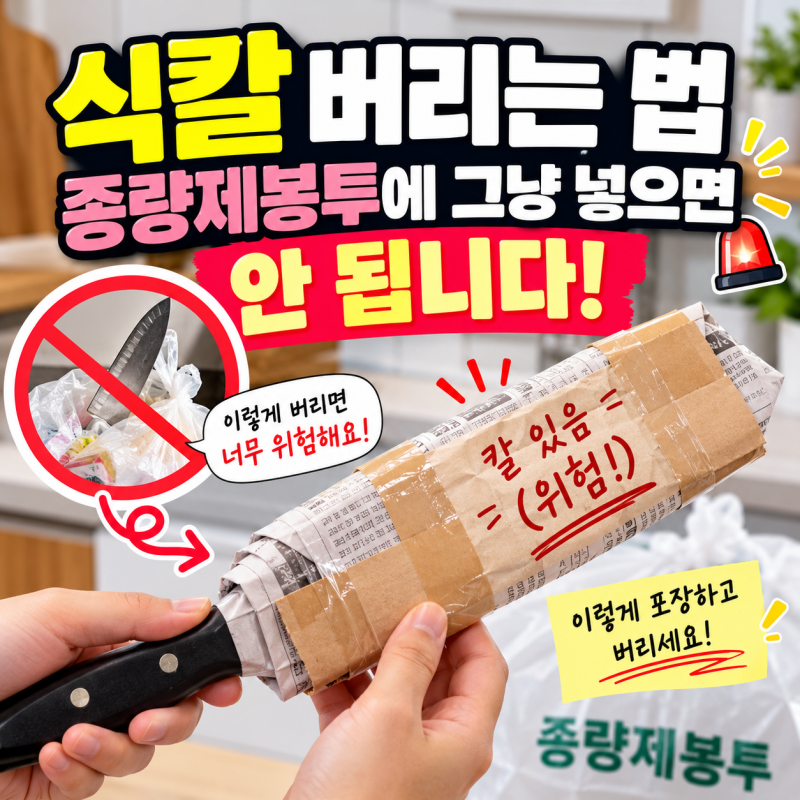 식칼 버리는 법, 종량제봉투에 그냥 넣으면 안 됩니다｜칼 안전하게 버리는 방법
