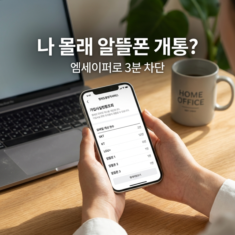 Msafer 명의도용방지서비스로 알뜰폰 몰래 개통 방지 및 가입제한 설정하기