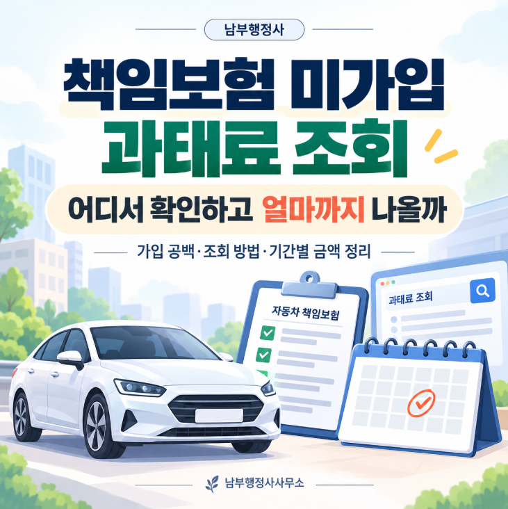 책임보험 미가입 과태료 조회 방법과 기간별 금액 정리