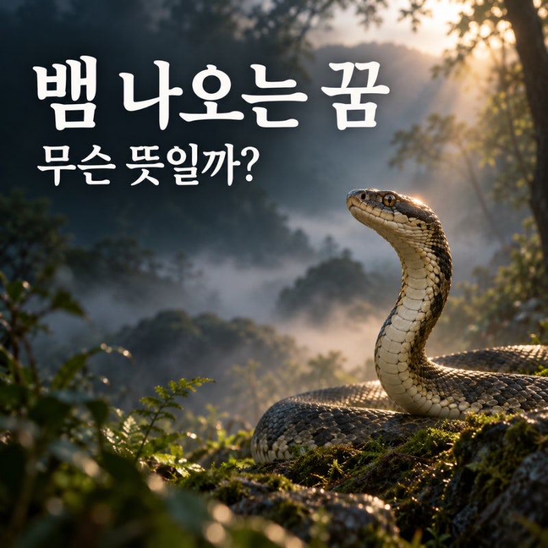 뱀 나오는 꿈 무슨 뜻일까? 큰 뱀, 물리는 꿈 상황별 꿈해몽