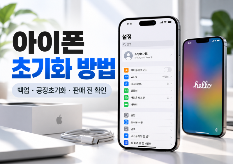 아이폰 초기화 방법｜백업·공장초기화·판매 전 확인