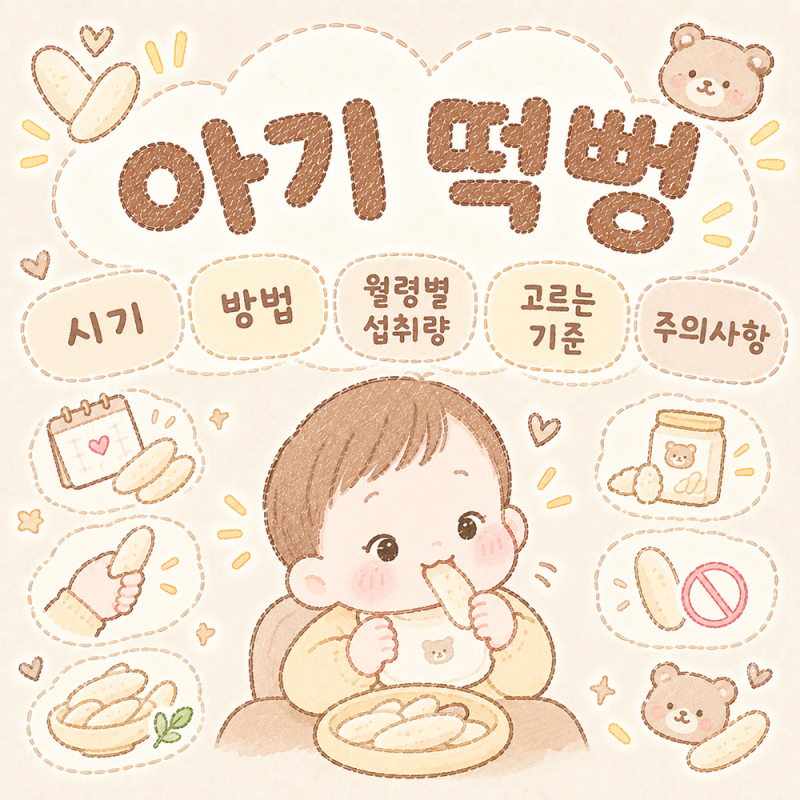 아기 떡뻥 언제부터? 시기와 몇개까지 먹일까?월령별 섭취갯수 총정리