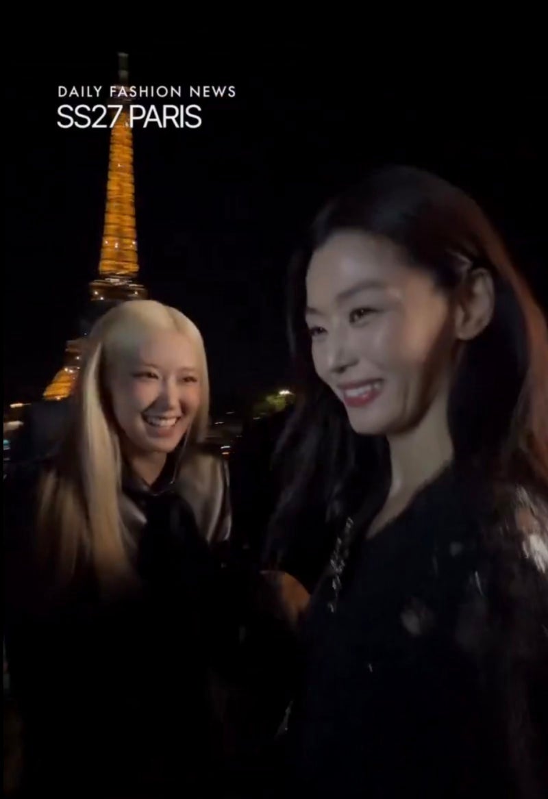 전지현 & 로제, 파리 패션위크 입생로랑 룩 전격 비교 분석!