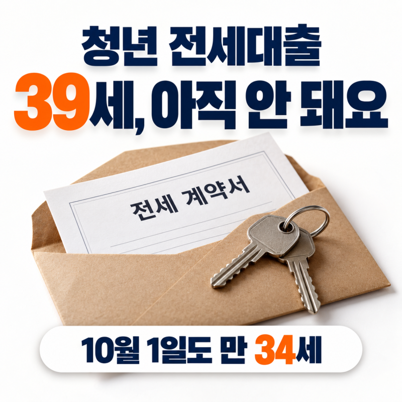 청년 전세대출 39세 아직 안 돼요, 10월 1일도 34세｜한도 계산·버팀목 비교