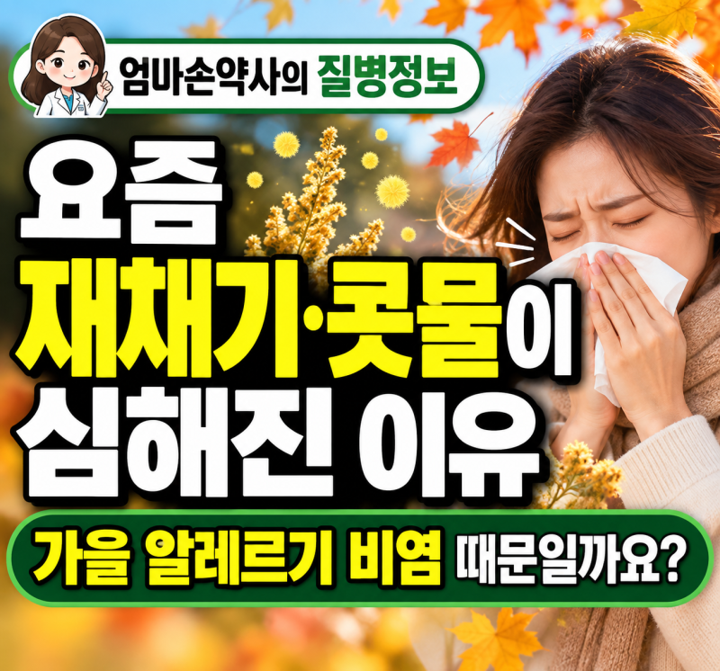 요즘 재채기·콧물이 심해진 이유, 가을 알레르기 비염 때문일까요?