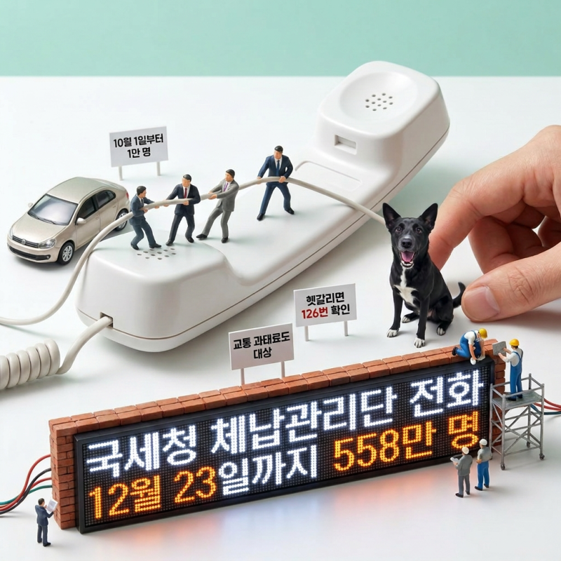 국세청 체납관리단 전화, 558만 명 대상인데 안 받으면?