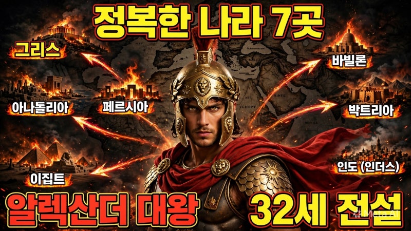 알렉산더 대왕이 32세에 죽기까지 정복한 나라 7곳｜고대 세계를 뒤흔든 전설의 정복자