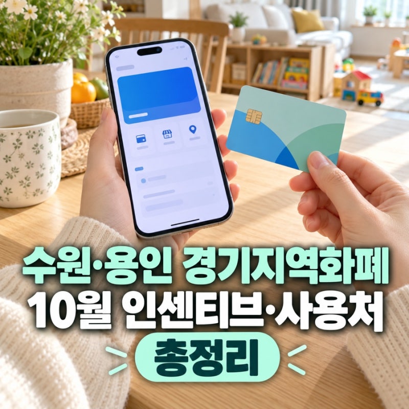 용인, 수원 경기지역화폐 10월 충전 성공! 인센티브와 사용처 총정리