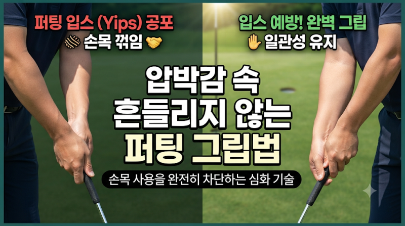 퍼팅의 압박감 속에서 입스(Yips)를 예방하고 스트로크 일관성을 지키는 그립법 심화