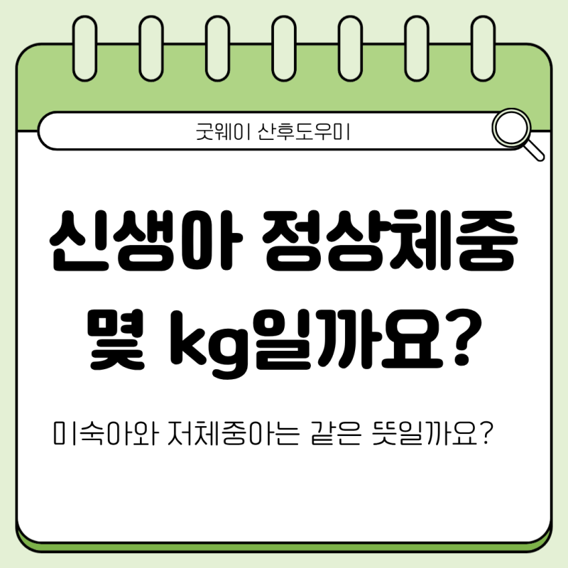 신생아 정상체중 몇 kg일까? 미숙아·저체중아 기준과 출생체중 총정리