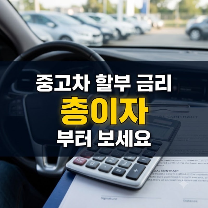중고차 할부 금리 비교, 2천만원 60개월이면 이자 얼마나 낼까?