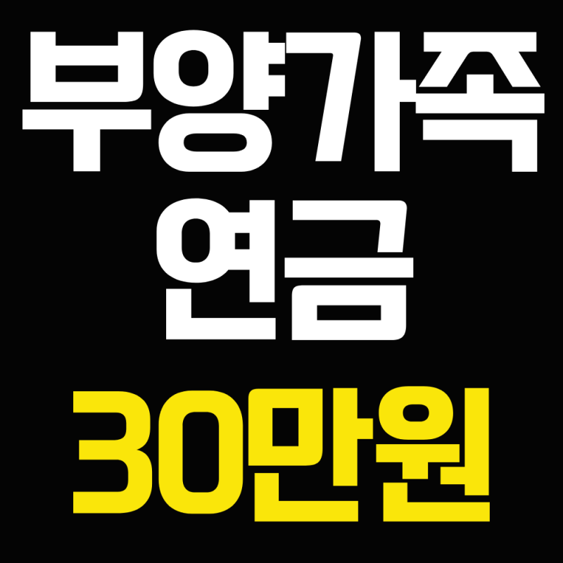 2026 부양가족연금 30만원 더 받는 방법(신청방법, 자격조건, 지급액)