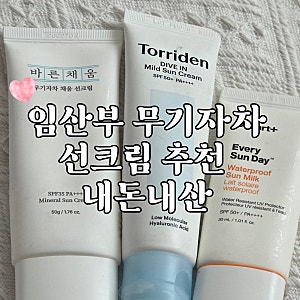 [임신일기 #18] 임산부 무기자차 선크림 내돈내산 정착기 (닥터자르트 ➡️ 바른채움 무기자....