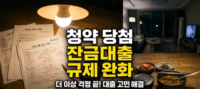완화는 이미 됐습니다, 그런데 걱정이 사라지지 않는 이유가 있습니다 (청약 당첨 잔금대출 ....