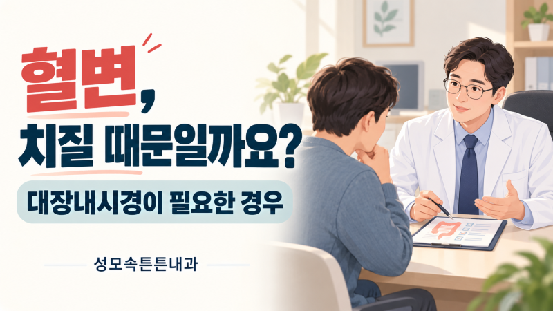 치질 때문에 피가 나는 줄 알았는데, 대장내시경이 필요한 경우는?