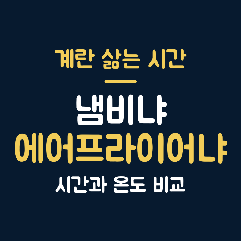 계란 삶는 시간 vs 에어프라이어 구운 계란 온도, 차이 3가지