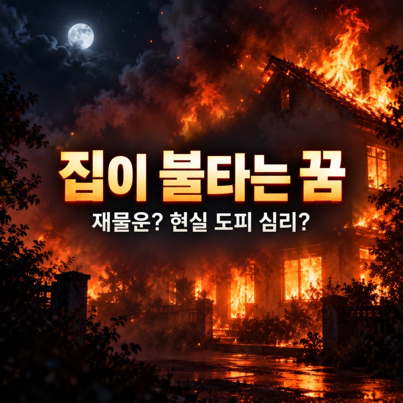 집이 불타는 꿈 해몽, 재물운일까 현실 도피 심리일까?