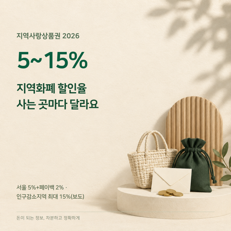 지역사랑상품권 할인 5~15%, 지역마다 다르고 추석 할인은 9월로 끝 — 지역화폐 사용처·구매....